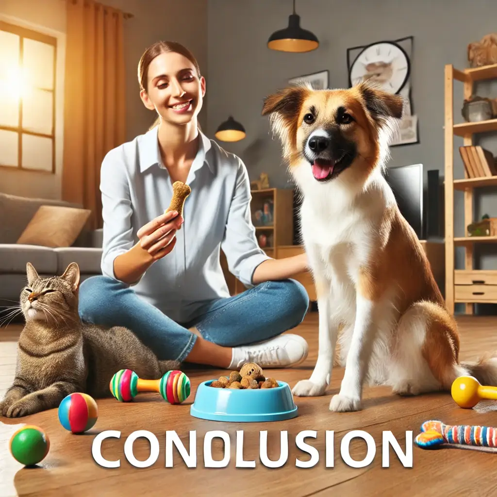 A high-quality, HD image representing the conclusion of a comprehensive guide on pet socialization. The image features a well-behaved dog and a cat si